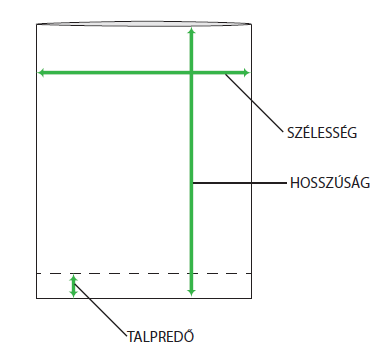 Talpreds BOPP (celofnszer) tasak, zacsk
