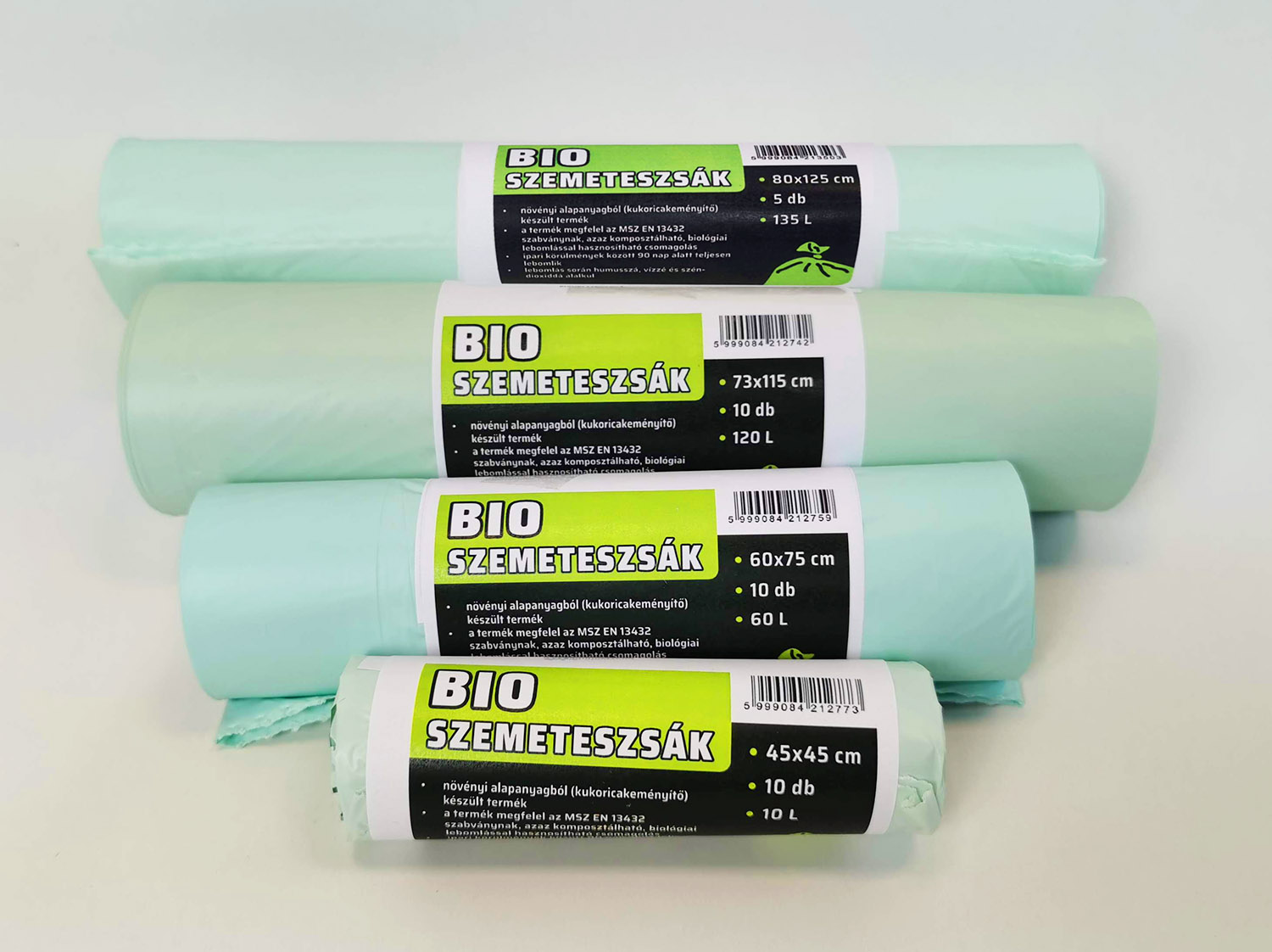 Komposztlhat, leboml bio PLA zskok, szemeteszskok